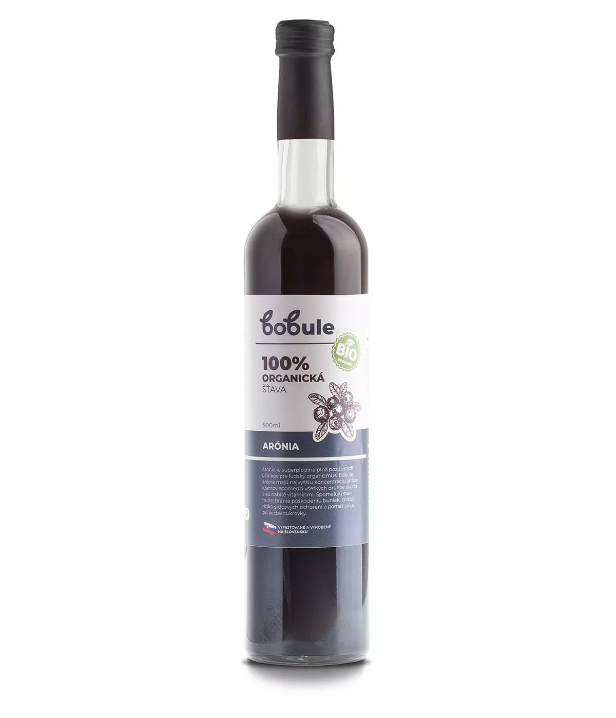 BOBULE - 100% bio šťava z arónie, 500 ml