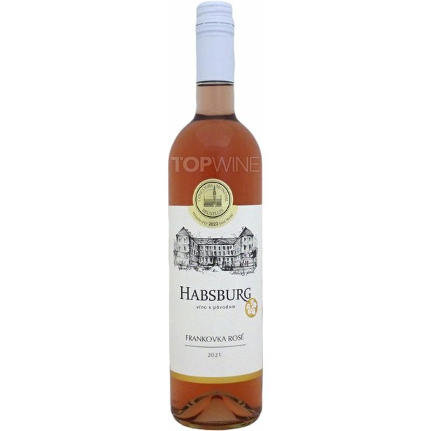Habsburg - Frankovka rosé 2021, akostné víno, polosladké, 0,75 l.jpg