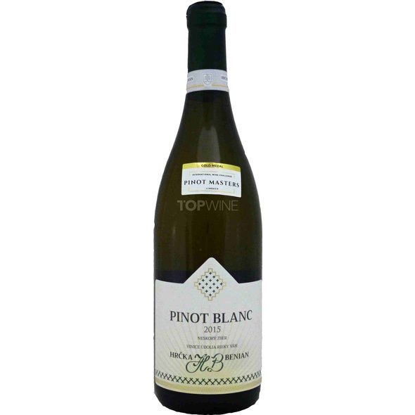 Hrčka & Benian Pinot blanc 2015, neskorý zber, suché, 0,75 l.jpg
