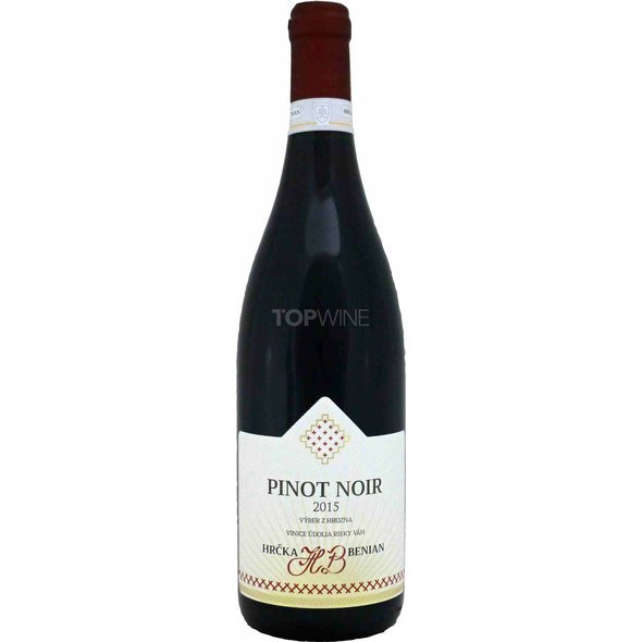 Hrčka & Benian Pinot noir 2015, výber z hrozna, suché, 0,75 l.jpg