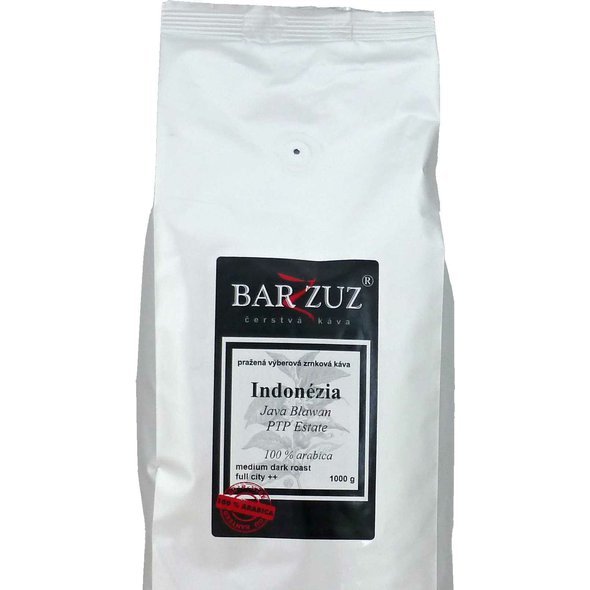 Barzzuz - Indonézia Java Blawan PTP Estate, 100  arabica, 1000 g.jpg