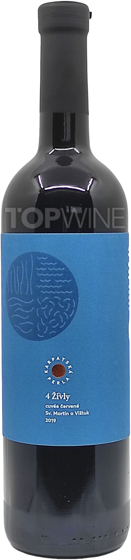 4 ŽIVLY červené 2019, D.S.C., akostné víno, suché, 0,75 l KARPATSKÁ PERLA