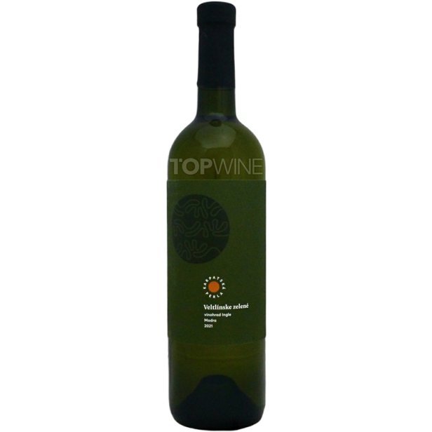 Karpatská perla Veltlínske zelené 2021, CHOP, akostné víno, suché, 0,75 l.jpg