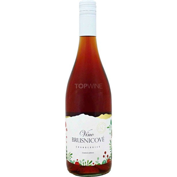Brusnicové víno - limitovaná edícia, značkové ovocné víno, sladké, 0,75 l.jpg