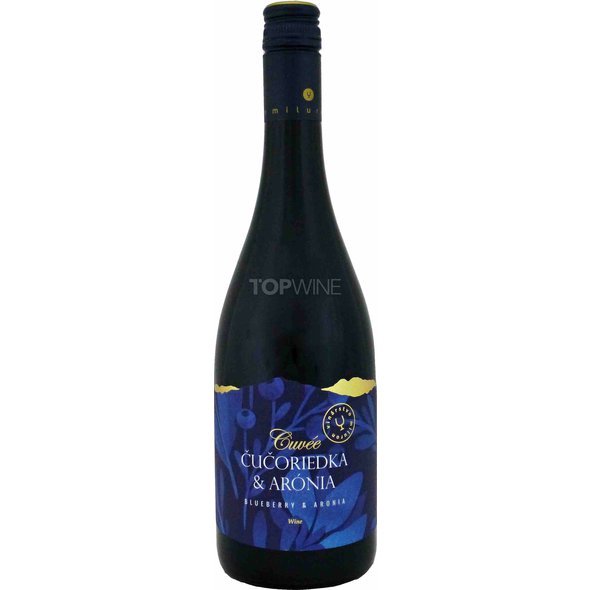Cuvée Čučoriedka & Arónia, značkové ovocné víno, sladké, 0,75 l.jpg