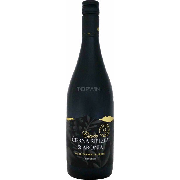 Miluron Cuvée Čierna ríbezľa & Arónia, značkové ovocné víno, sladké, 0,75 l.jpg