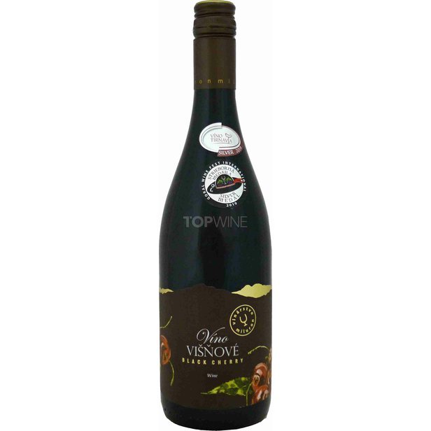 Miluron Višňové víno, značkové ovocné víno, sladké, 0,75 l.jpg