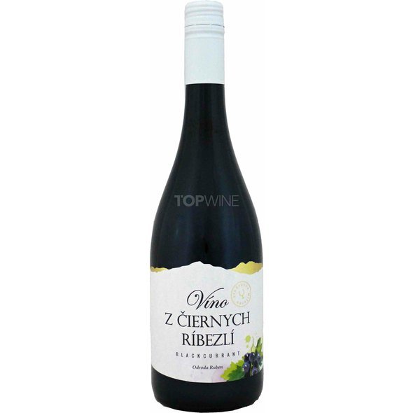 Víno z čiernych ríbezlí, značkové ovocné víno, sladké, 0,75 l.jpg