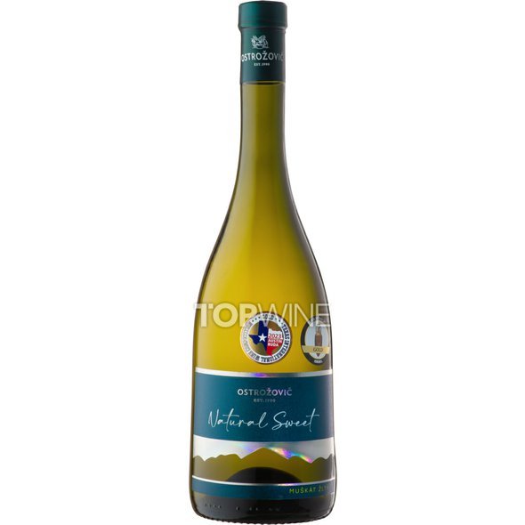 OSTROŽOVIČ - Muškát žltý, r. 2023, bobuľový výber, sladké, Natural Sweet, 0,75 l.jpg