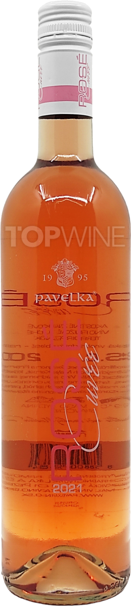 Rosé Cuvée, r. 2021, akostné víno, suché, 0,75 l Pavelka