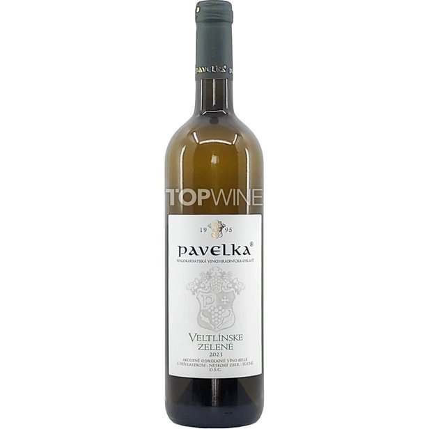 Pavelka a syn Veltlínske zelené 2023, neskorý zber, suché, 0,75 l.jpg