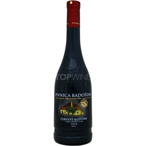 Pivnica Radošina Červený Klevner 2018, D.S.C., akostné víno, suché, 0,75 l.jpg