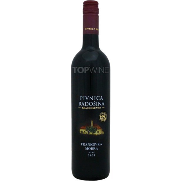 Pivnica Radošina Frankovka modrá 2021, akostné víno, suché, 0,75 l.jpg