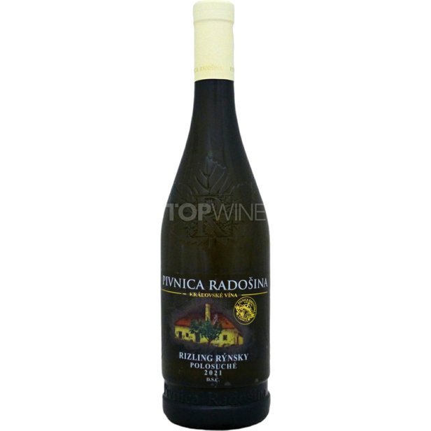 Pivnica Radošina Rizling rýnsky 2021, D.S.C., akostné víno, polosuché, 0,75 l.jpg
