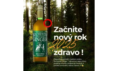 🎉 Začnite nový rok zdravo so zázvorovými nápojmi Rochester Ginger! 🍹✨
